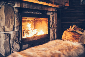 cozy fireplace