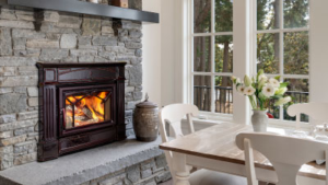 wood floor fireplace insert model on sale for 50% half off at new england hearth and home in canton massachusetts