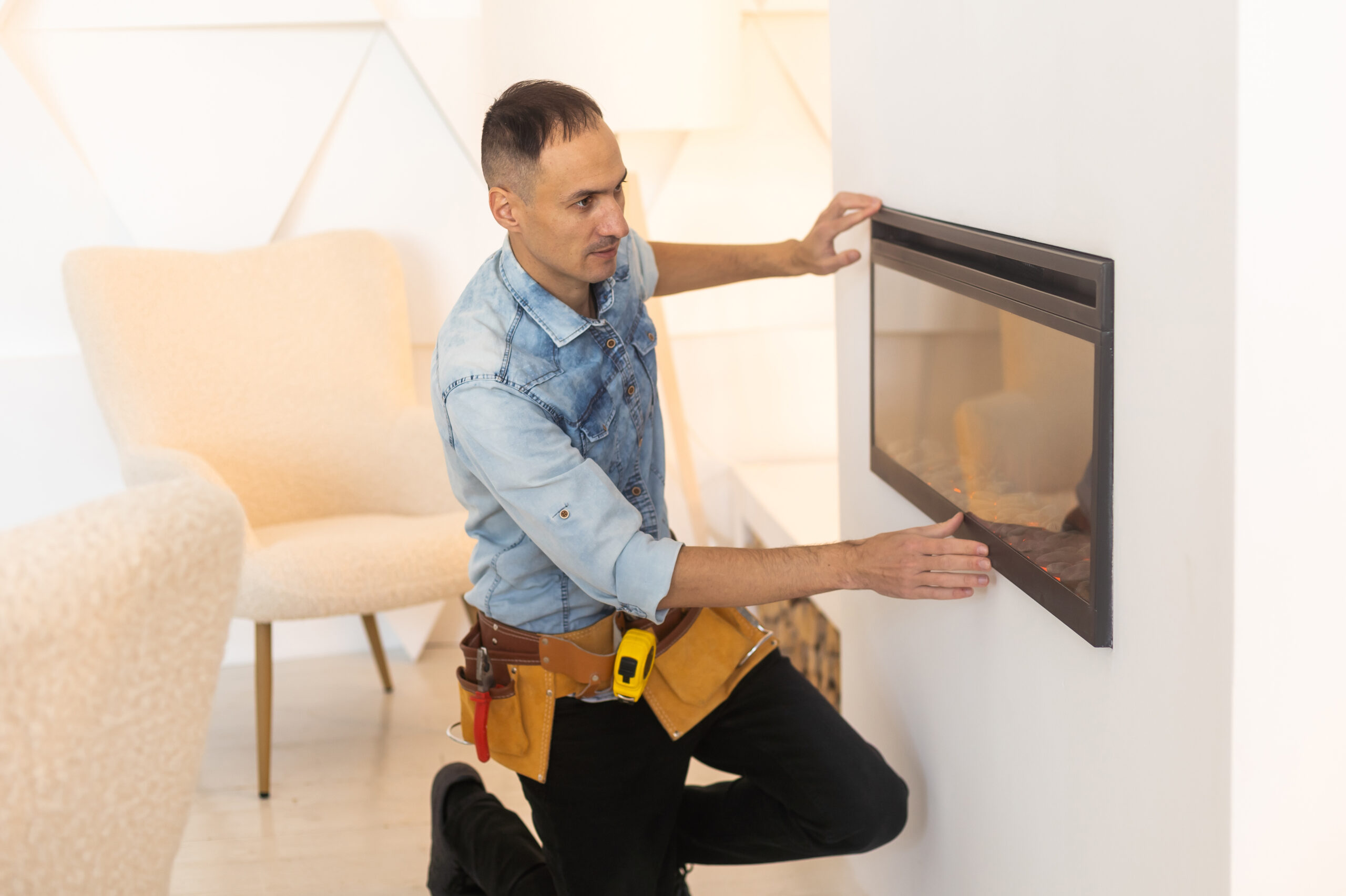Electric fireplace replacement and conversion