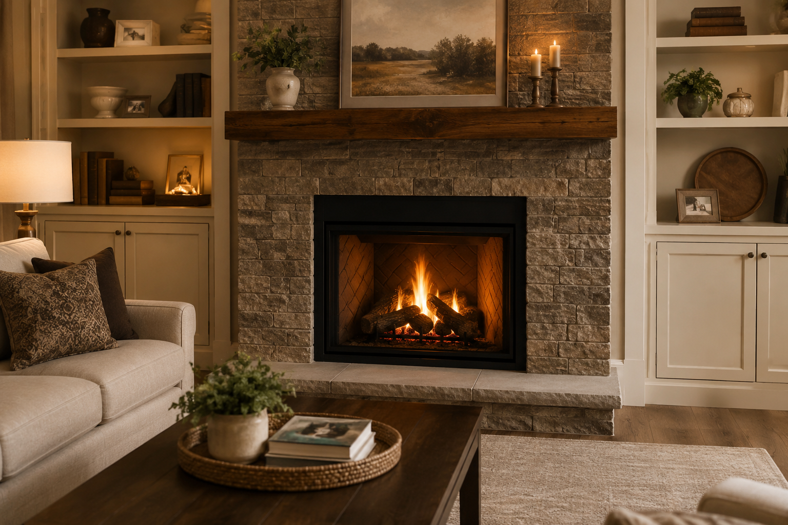 Gas fireplaces and gas inserts at New England Hearth and Home